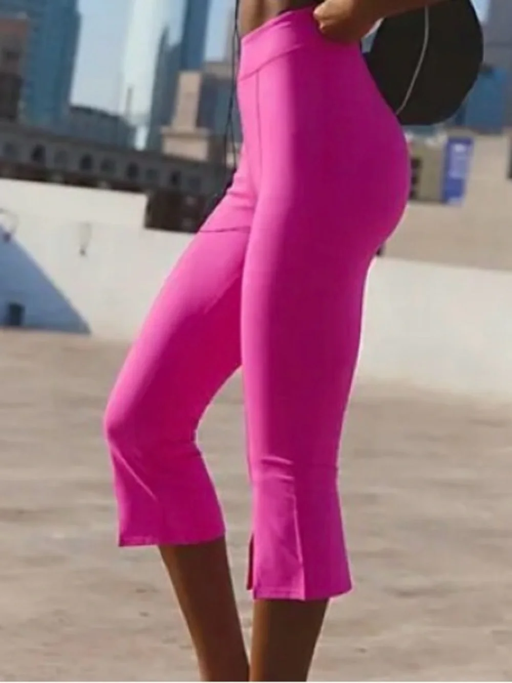 Free People Make It Happen Cropped Leggings. NWT. Living magenta